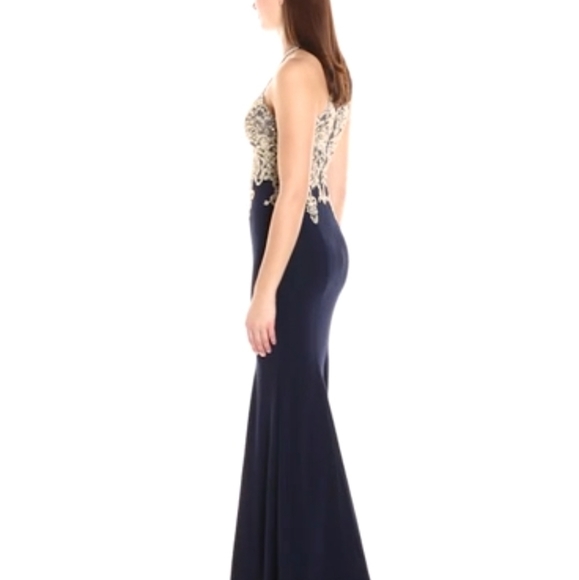 Elegant Black Floor Length Prom Dress size 6 FREE SHIPPING - Picture 9 of 15